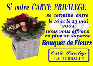 affiche bouquets carte privilège la turballe