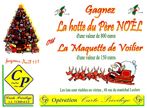 Affiche Noël carte privilège la turballe