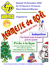affiche kermesse de Noël carte privilège