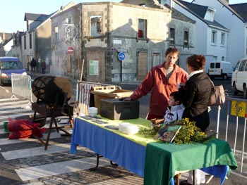 les marrons grillés à la kermesse de Noël à La Turballe