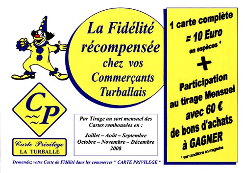 affiche carte privilège la turballe