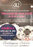 Affiche anniversaire 30 ans Boulangerie Delestre