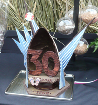 Trophée en chocolat des 30 ans de la boulangerie Delestre à La Turballe